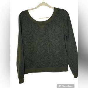 Others Follow Green Floral Sweatshirt Sz Small